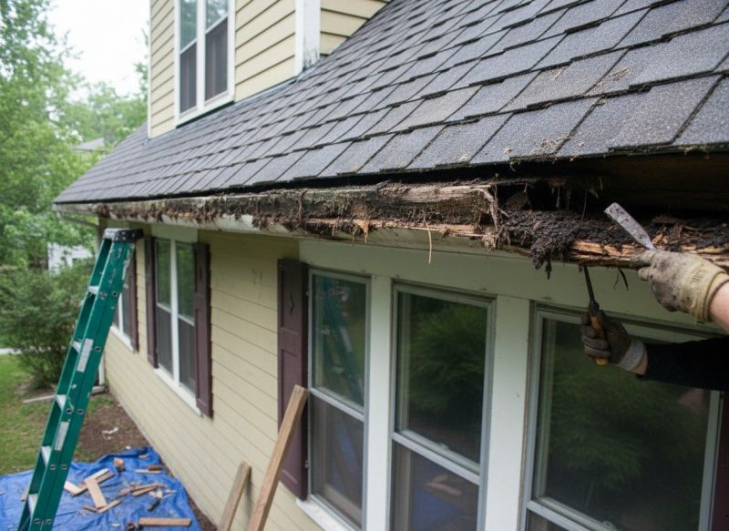 Wood Gutter Repair detail