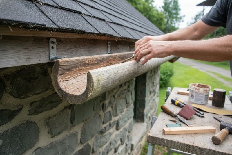 Wood Gutter Repair detail